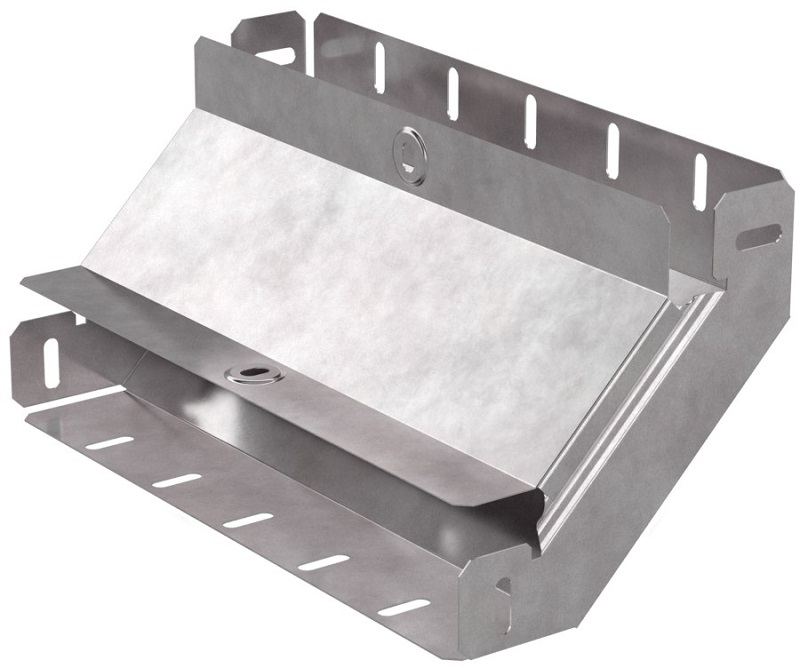 Угол для лотка вертикальный внутренний с крышкой Промрукав Стандарт 90град. 300х50 фото Угол для лотка вертикальный внутренний с крышкой Промрукав Стандарт 90град. 300х50 картинка